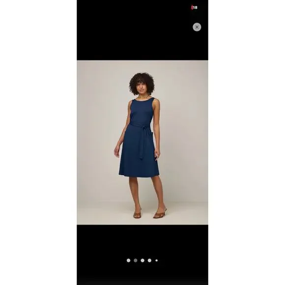 Reversible Wool& Summer Red Sleeveless Midi Dress with Pockets Belt, size large - Picture 10 of 13